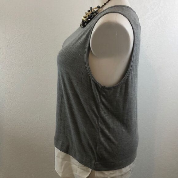 J Crew gray tank with trim - Picture 4 of 6